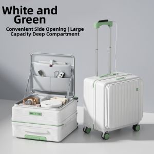 VCC | Front Opening Aluminum Frame Multi-functional Password Lock Travel Luggage 18inch