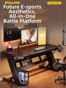Puang | Carbon Fiber Two-Piece Computer Gaming Table for Home and Office