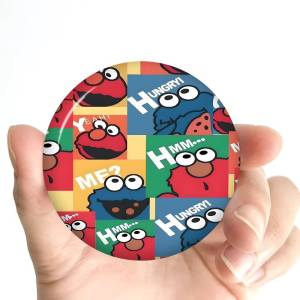 S-Sesame Street TV Cute Cartoon Cartoon Brooches Anime Badge Round Handmade Brooch Lapel Pins Jewelry for Backpack Clothes Gifts