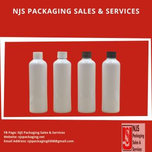 250ML White Cylindrical PET Bottle W/ Fakescrew Cap