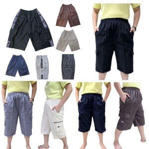 Plus Size Man Short Pant Three Quarter Pants Seluar Pendek Besar Casual Pocket Zip Pocket