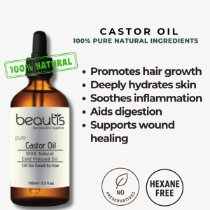 Castor Oil with 100% Pure Natural Cold Pressed / Skin Oil / Carrier Oil / Hair Growth Oil / Face Oil / diy for hair lips body skin