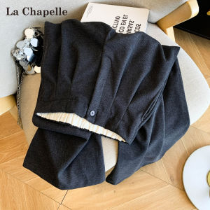 La Chapelle | Quần Lông Cừu Xám Xòe Dây Rộng Ấm Áp Cho Mùa Đông