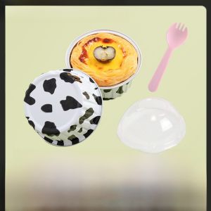 Reusable High Temperature Resistant Air Fryer Aluminum Foil Bowl Professional Oven Steamer Cake Pudding Egg Tart Aluminum Cup