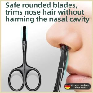 Eyebrow & Nose Hair Trimming Stainless Steel Scissors