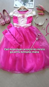 [Brandedbaby] 3T-8T Dress Princess Anak Aurora Costume Cosplay Kostum Ulang Tahun Putri Tidur Long Dress