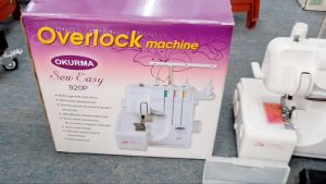 MESIN JAHIT TEPI 3 BENANG 1 JARUM OKURMA : MODEL : 920P/ OVERLOCK PORTABLE SEWING MACHINE OKURMA  / MESIN JAHIT BIMBIT