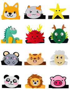 New Year Festival Childrens Cartoon Dragon Year Headband Zodiac Animal Hairband Girls Fashionable Korean Style Hair Accessories