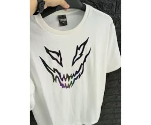 KAOS OVERSIZE PRIA/WANITA/SPOON/MOTIF PUTIH