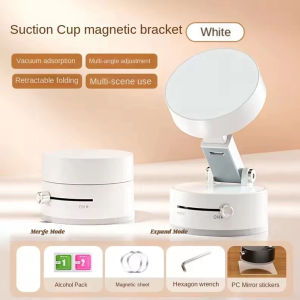 Car Phone Magnetic Stand Mechanical Vacuum Suction Cup Rotate 360° Magnetic Adsorption Bracket Navigation Universal Holder