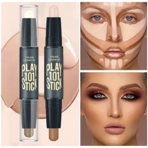 Trotinic DazHom 2 In 1 Double-headed High Gloss Counter Stick Dual-use Nose Shadow Concealer Pen V-Face Repair Stick