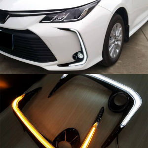 Đèn LED Chạy Ban Ngày DRL Toyota Corolla 2019-2022 Tích Hợp Xi Nhan Vàng Đèn Sương Mù 12V Trang Trí Cản Trước Tăng Khả Năng Hiển Thị