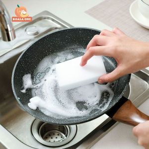 ฟองน้ำมหัศจรรย์ (ไม่มีถุง) ฟองน้ำนาโน เช็ดคราบ ฟองน้ำทำความสะอาด ฟองน้ำล้างจาน ฟองน้ำขาว ฟองน้ำเมลามีน ขจัดคราบหนัก มิฎร์ Magic Sponge 1ชิ้น