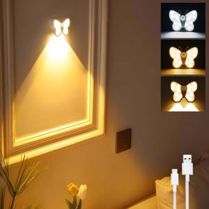 LED Night Light USB Rechargeable Three Light Colors Smart Motion Sensor Perfect for the Living Room and Bedroom