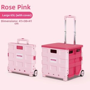 Foldable Omnidirectional Wheeled Shopping Cart