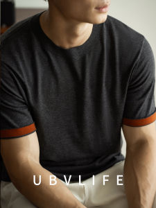 UBV | Silk & Wool Lightweight T-Shirt for Men Autumn Underwear