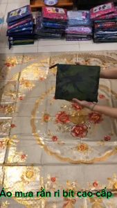 Áo mưa rằn ri Bít và Cánh dơi vải dù chống thấm cao cấp loại 1. Nhãn hiệu Phương Nam - kích thước 14m