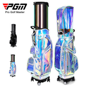 PGM Telescopic Waterproof Golf Travel Bag with Universal Four Wheels Design and Rain Cover QB122 Can Hold 13-14 Clubs