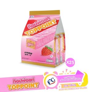 ท๊อปพ้อยท์ TOPPOINT ขนมซีเรียลสติ๊ก 4รสชาติ หอม หวาน อร่อย ช็อคโกแลต/นม/สตอร์เบอร์รี่/มะพร้าว