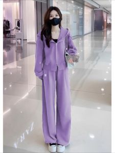 LIANGYILAILIN | Bộ Đồ Thể Thao Tím Giảm Cân và Che Khuyết Điểm