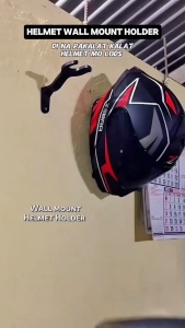 Motorcycle Helmet Hook Racks Wall Mount Shelf Storage Holder Helmet Display Hanger Stand