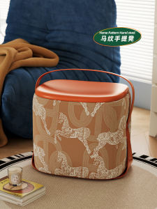 Royal Horse Saddle Stool Handheld Shoe Changing Bench Italian Style Multiuse Low Chair Modern Simplicity Artistic Design