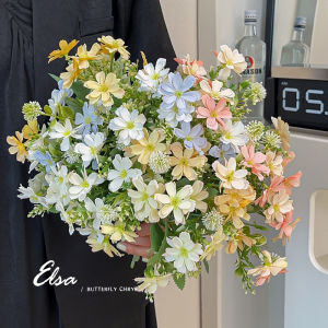 Dopamine Colored Butterfly Daisy Artificial Flowers Home Decoration Wedding Decorations Floral Arrangements Silk Flower Bouquet