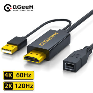 Qgeem | QGeeM HDMI to Mini DisplayPort Female Adapter Cable 4K 30Hz HDMI to Mini DP Converter for HDMI Equipped Systems Mini DP to HDMI
