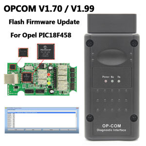 OPCOM V5 For Opel 2021 OP COM V1.70 V1.99 Flash Firmware Update OP-COM PIC18F458 CAN BUS OBD2 Car Diagnostic Cable Tools