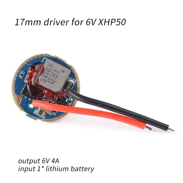 Driver LED CREE XHP50.2 , XHP50.3 HI 17mm input 3V - 4.2V output 6V , 4A