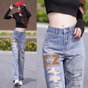 High Waist Straight Leg Jeans Womens Loose Wide Leg Pants Summer Fashionable Versatile Straight Cut Denim Trousers