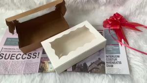 12/24pcs Clear Window Cake Box with Lid Bakery Pastry Display for Wedding Birthday Valentines Mothers Day Gift Packaging