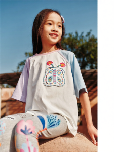 PPTOWN | Cute Summer New Style Oversized Raglan Sleeve Girls Top