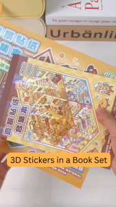 BBTAM 1 / 6 / 20 IN 1 3D Stickers Miniature Cute Landscaping Interior Designing Series Stickers DIY Korean Style Reusable Stickers