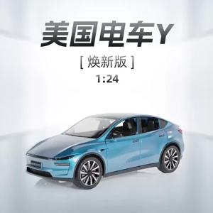 MAKEDA | 1:24 Model Y Roadster Model Alloy Diecast Toys Car Shock Absorption Doors Opened with Pull Back Models Childrens Holiday Gifts
