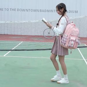 Tas Ransel Anak Backpack Sekolah Perempuan Cewek Model Dua Saku Korean Backpack Fashion COD T298