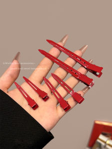 Ankela Red Seamless Hair Clip Forehead Bangs Washing Face Makeup Duckbill Hair Clip Hair Accessories Korean Style Edge Clip