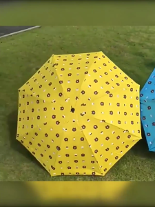 Payung Lipat Anti UV Sinar Matahari & Hujan Motif Bear Lucu