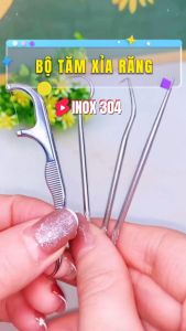 Tăm Xỉa Răng Bằng Inox Có Thể Tái Sử Dụng Đa Dạng Tiện Dụng Mang Theo Bên Mình
