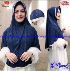 HIJAB BERGO INSTAN/ KERUDUNG JUMBO RENDA/ JILBAB BAHAN JERSEY