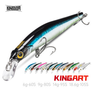Kingdom Sinking Minnow Fishing Lures 60mm 80mm 95mm 105mm Artificial Hard Baits Wobblers Seabass Crankbaits Fishing Tackles