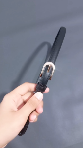 Ikat Pinggang Wanita PU05 Bahan Polyurethane Polos Gaya Retro Vintage Gesper Aksesoris Fashion