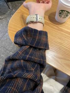 YIWEIYI | Áo Sơ Mi Dài Tay Hoa Văn Xanh Chấm Bi Mùa Xuân Mới