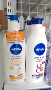 Sữa Dưỡng Thể NIVEA Extra Bright 350ml Dưỡng Ẩm Chăm Sóc Da Toàn Thân – Repair & Protect / Night Nourish