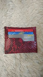 Dompet Kartu dan Uang Kulit Ular Piton Untuk Pria dan Wanita
