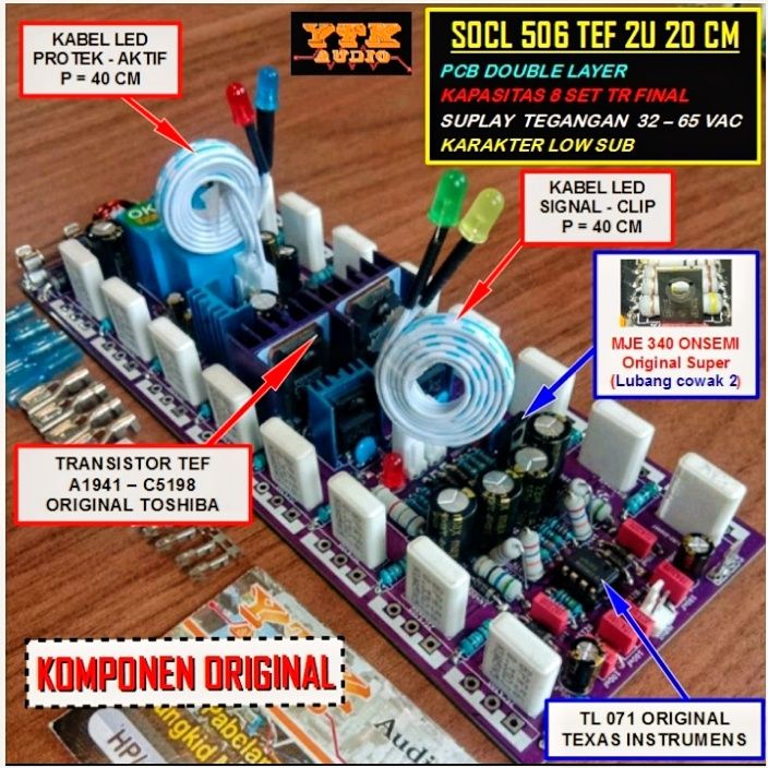 KIT Driver Power Ampli SOCL 506 TEF 2U 20cm | Lazada Indonesia