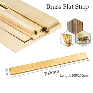 1/2pcs Brass Flat Bar Plate Strip Length 200mm/250mm Thicknesses 2mm 3mm 4mm 6mm 8mm 10mm 12mm 15mm 20