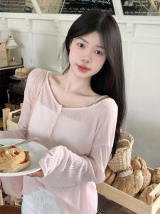 Sweet And Spicy Jazz Dance Cover up Top for Women Summer Thin Sun Protection Clothing Kpop Music Festival Street Style Long Sleeve T-Shirt