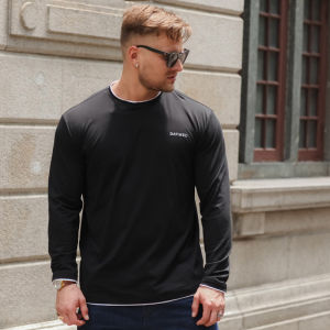 Davmee Long Sleeve plus Size Instagram Fat Guy Hong Kong Style Fashion T-shirt