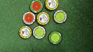 ปากกามาร์กเกอร์ลูกกอล์ฟ อุปกรณ์กอล์ฟ Golf line mark คลิปเชลล์วาดเส้น